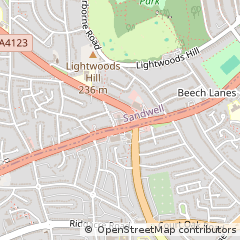 Map of Birmingham, Westmidlands