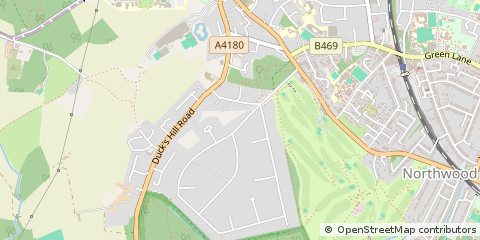 Map of Northwood, Middlesex