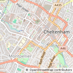 Map of Cheltenham, Gloucestershire