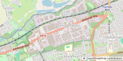 Map of Harlow, Essex