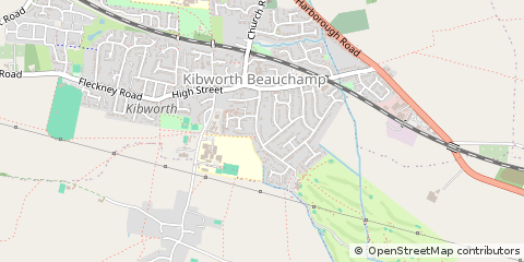 Map of Kibworth Beauchamp, Leics