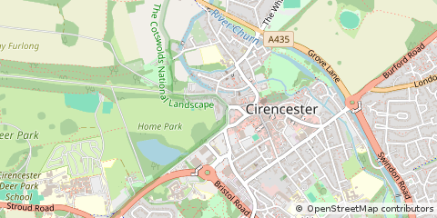 Map of Cirencester, Glos