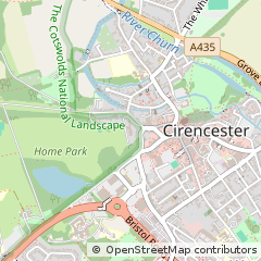 Map of Cirencester, Glos