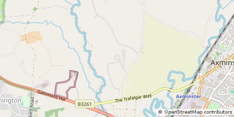 Map of Axminster, Devon