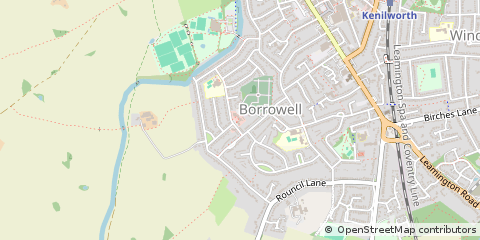 Map of Kenilworth, Warwickshire