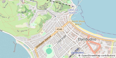 Map of Llandudno, Conwy