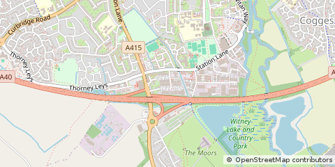 Map of Witney, Oxon