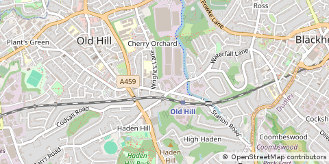 Map of Cradley Heath, West Midlands
