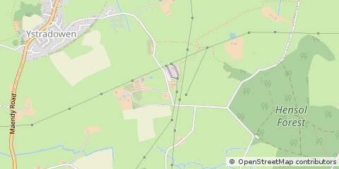 Map of Cowbridge, South Glamorgan