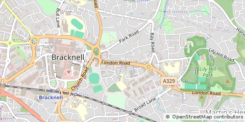 Map of Bracknell, Berkshire
