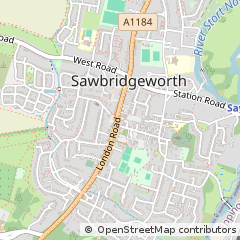 Map of Sawbridgeworth, Hertfordshire