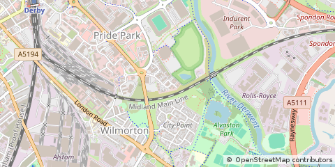 Map of Derby, Derbyshire