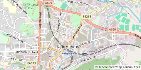 Map of Keighley, West Yorkshire