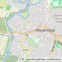 Map of Weybridge, Surrey