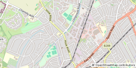 Map of Epsom, Surrey