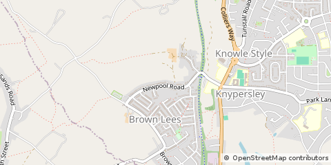 Map of Stoke on Trent, Staffordshire