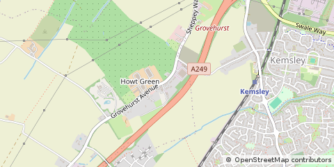 Map of Sittingbourne, Kent
