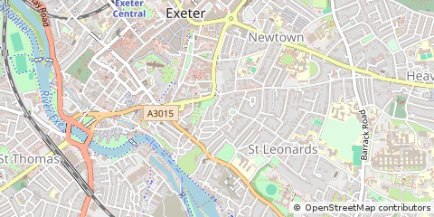 Map of Exeter, Devon