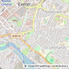 Map of Exeter, Devon