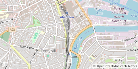 Map of Aberdeen, Aberdeen City