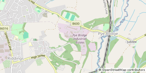 Map of Alfreton, Derybshire