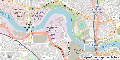 Map of Sunderland