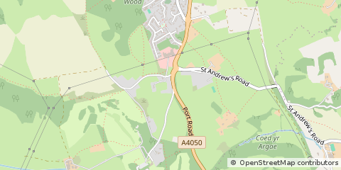 Map of Cardiff, South Glamorgan