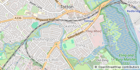 Map of Southampton, Hampshire