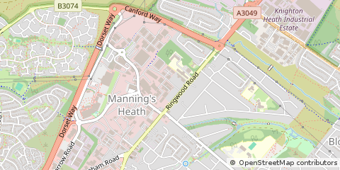 Map of Poole, Dorset
