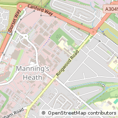 Map of Poole, Dorset