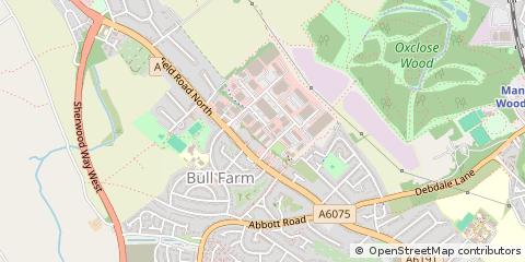 Map of Mansfield, Notts