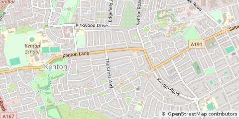 Map of Newcastle Upon Tyne, Tyne and Wear