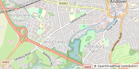 Map of Andover, Hampshire