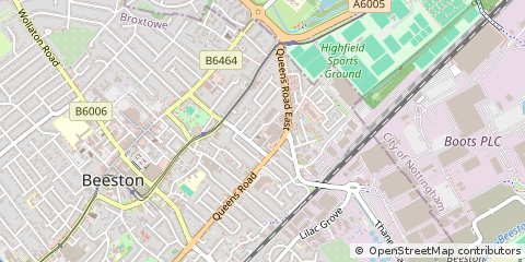 Map of Nottingham, Nottinghamshire