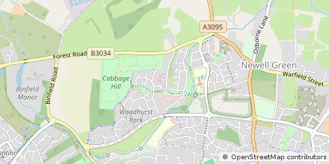 Map of Bracknell, Berkshire