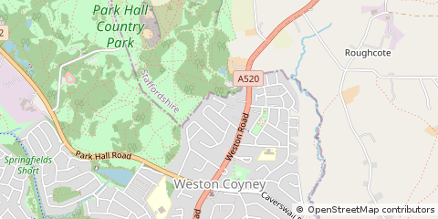 Map of Stoke-on-Trent, Staffordshire