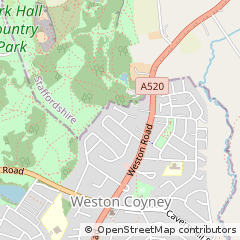 Map of Stoke-on-Trent, Staffordshire
