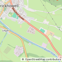 Map of Crickhowell, Powys