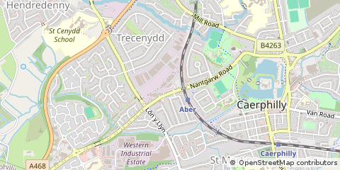 Map of Caerphilly
