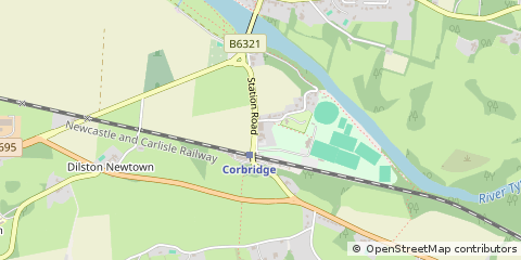 Map of Corbridge, Northumberland
