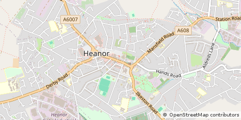 Map of Heanor, Derbyshire
