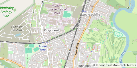 Map of Yarm, Stockton on Tees