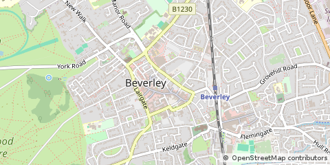 Map of Beverley, East Yorkshie