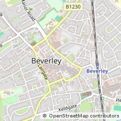 Map of Beverley, East Yorkshie