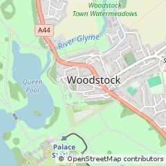 Map of Woodstock, Oxfordshire