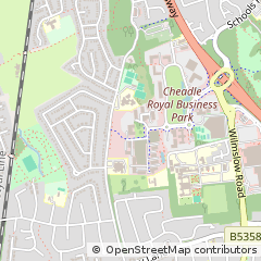 Map of Cheadle, Cheshire