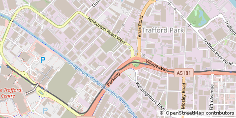 Map of Trafford Park, Manchester