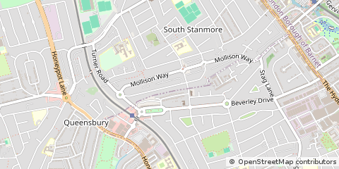 Map of Edgware, Middlesex