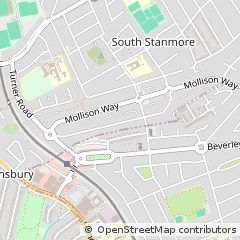 Map of Edgware, Middlesex
