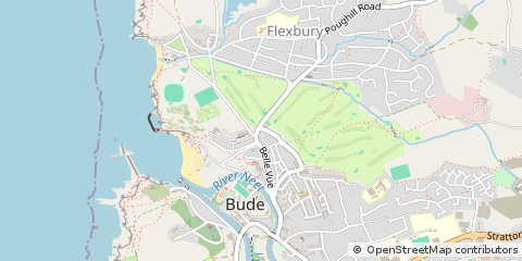 Map of Bude, Cornwall